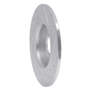 Honda Civic Brake Rotor (1) - Rear Left - R1 Concepts - Drilled & Slotted - Silver - `17-`20